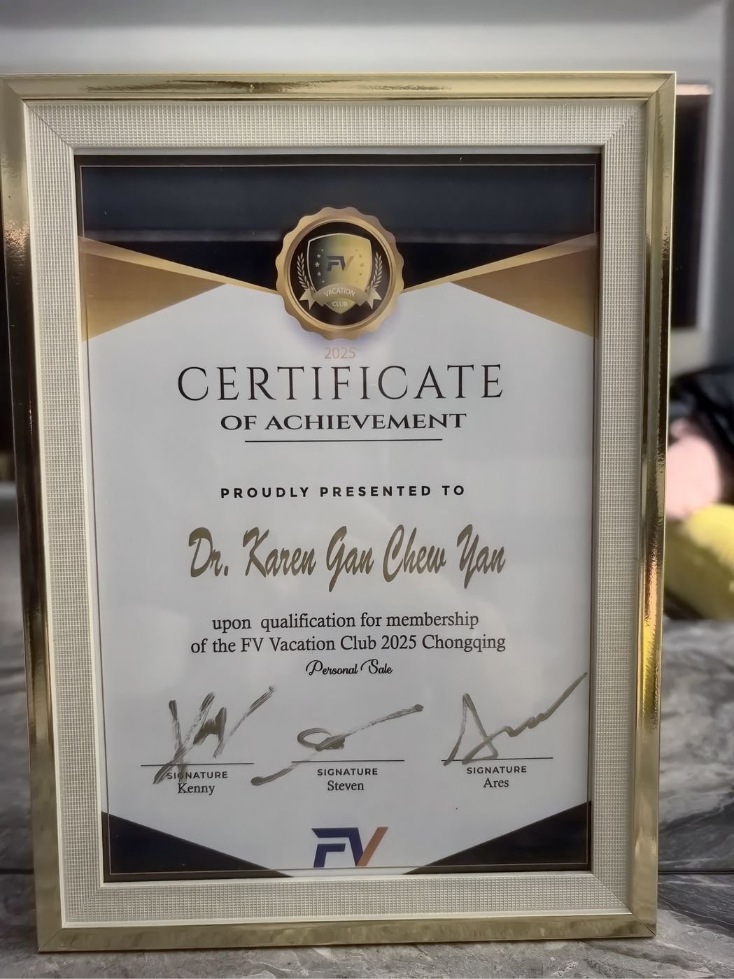 FV Award — Chongqing Vacation Club Trip — 2026 — Karen Advisory