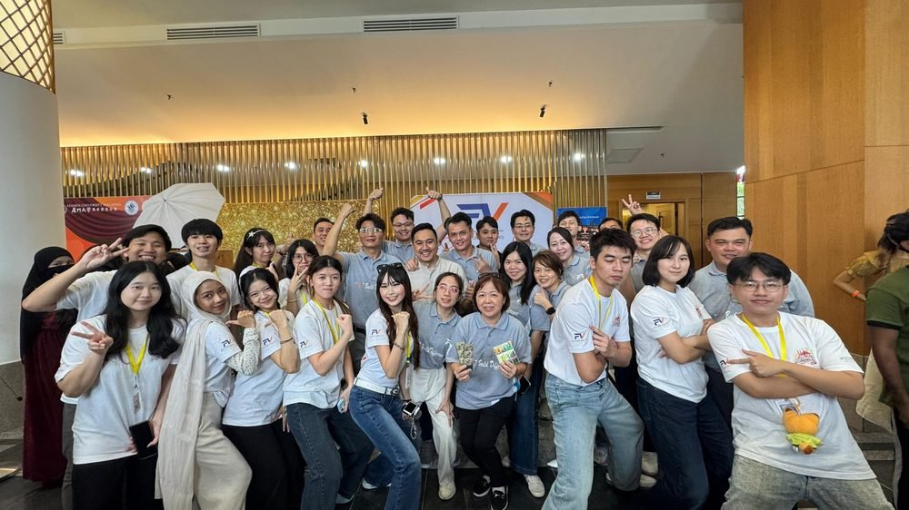 Future Vality team group photo at the Xiamen University Malaysia campus carnival